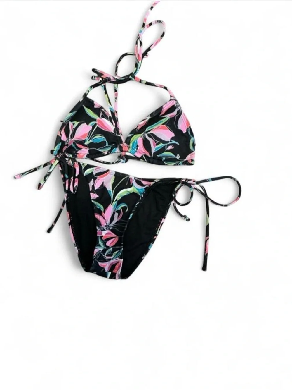 Volcom Dream In Bloom Triangle Bikini Set Size Small NWT